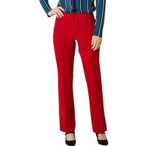 Worthington Red Pants Modern Fit Wide Leg Mid Rise Trousers Women’s Size 22WS